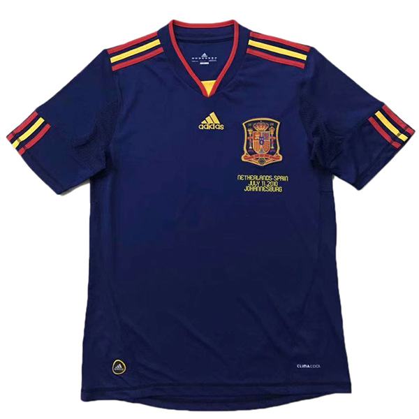 Spain away retro jersey men's soccer sportwear football shirt 2010